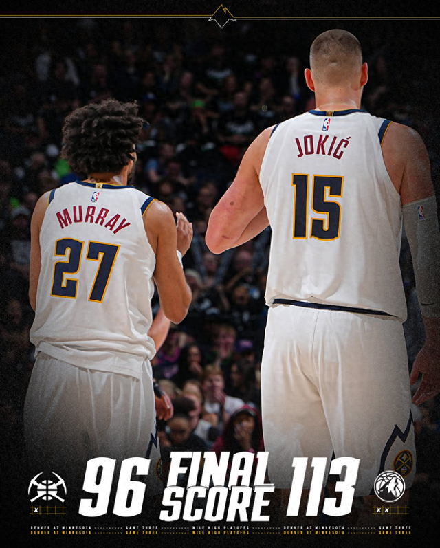 约基奇场边神情落寞！连吞3耻辱后主动担责 阿德尔曼：他会崛起的